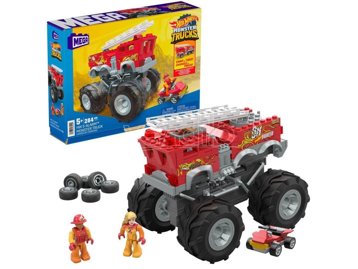 Hot Wheels Monster Trucks Mega Construx Construction Set HW 5-Alarm Monster Truck Mattel 4 Hot Wheels Monster Trucks Mega Construx Construction Set HW 5-Alarm Monster Truck Mattel - immagine 2