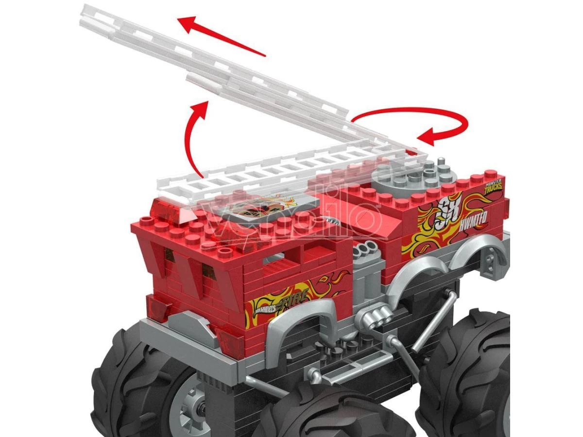 Hot Wheels Monster Trucks Mega Construx Construction Set HW 5-Alarm Monster Truck Mattel 6 Hot Wheels Monster Trucks Mega Construx Construction Set HW 5-Alarm Monster Truck Mattel - immagine 4