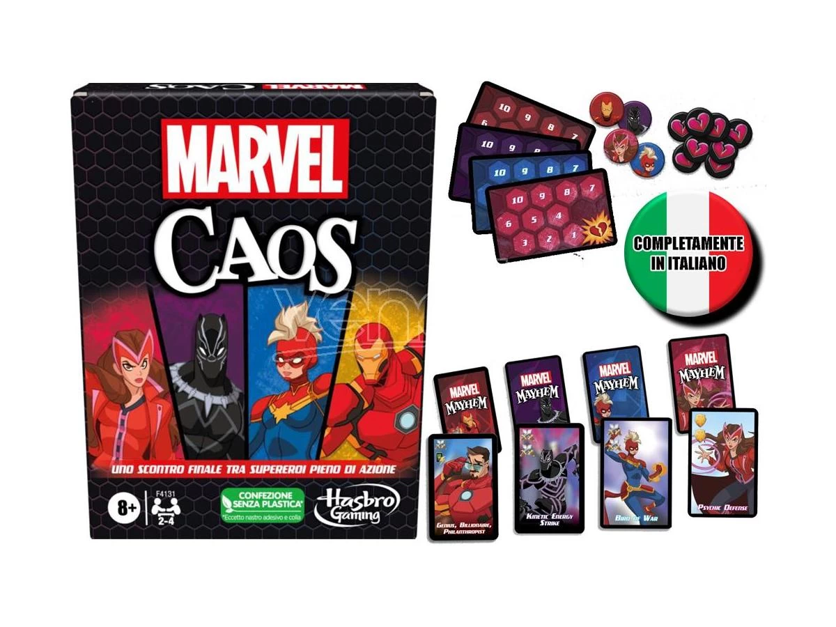 MARVEL CAOS - EDIZIONE ITALIANA GIOCO DA TAVOLO HASBRO 3 MARVEL CAOS - EDIZIONE ITALIANA GIOCO DA TAVOLO HASBRO
