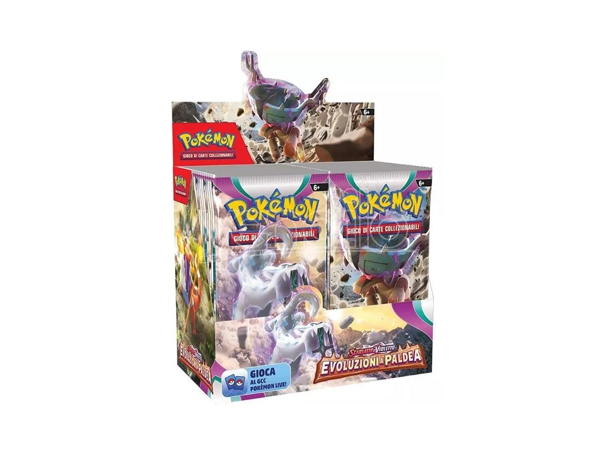 POKEMON EVOLUZIONI A PALDEA BOX 36 BUSTE - CARTE DA GIOCO/COLLEZIONE 3 POKEMON EVOLUZIONI A PALDEA BOX 36 BUSTE - CARTE DA GIOCO/COLLEZIONE