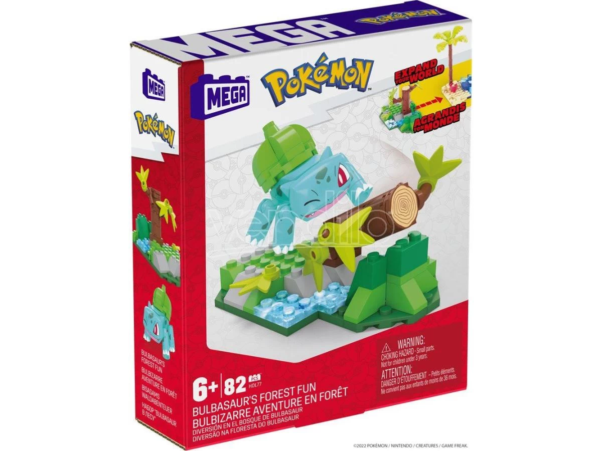 Pokémon Mega Construx Construction Set Bulbasaur's Forest Fun Mattel 5 Pokémon Mega Construx Construction Set Bulbasaur's Forest Fun Mattel - immagine 3