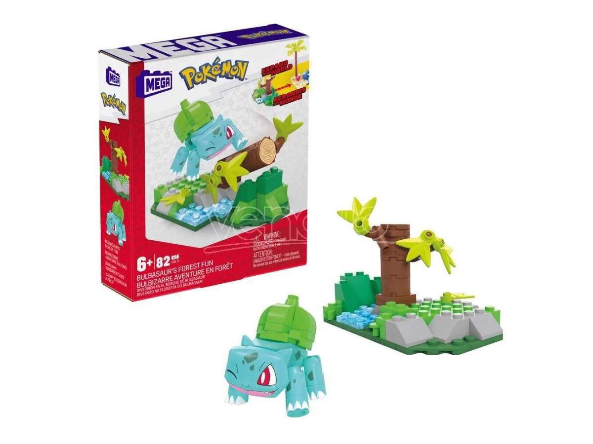 Pokémon Mega Construx Construction Set Bulbasaur's Forest Fun Mattel 6 Pokémon Mega Construx Construction Set Bulbasaur's Forest Fun Mattel - immagine 4
