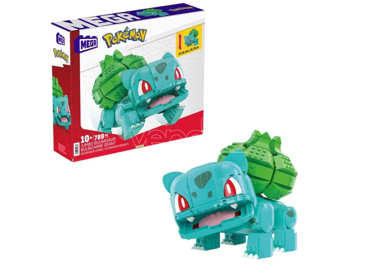 Pokémon Mega Construx Construction Set Jumbo Bulbasaur 17 Cm Mattel 4 Pokémon Mega Construx Construction Set Jumbo Bulbasaur 17 Cm Mattel - immagine 2