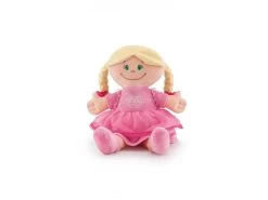 Trudi 64461 - Bambola Pezza Bionda Abito Fucsia Taglia M