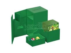 Ultimate Guard Flip`n`Tray 80+ XenoSkin Monocolor Green Ultimate Guard -Negozio Di Giocattoli ultimate guard flipntray 80 xenoskin monocolor green ultimate guard 3